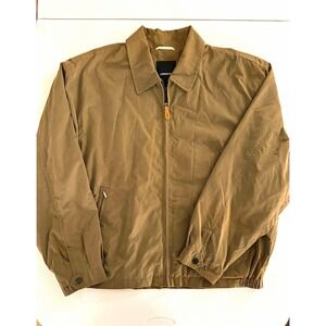 London Fog Men's XL Full Zip Jacket Olive green  Point Collar Zipped Pockets